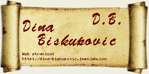 Dina Biskupović vizit kartica